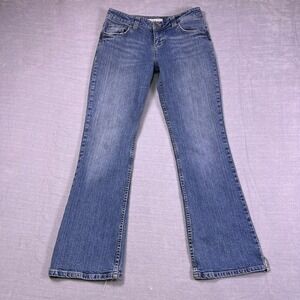 Maurices Womens Blue Denim Stretch Low Rise Hipster Bootcut Leg Jeans Size 7/8